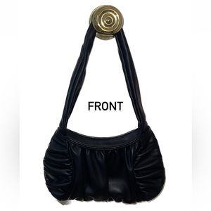 Brandy Melville black leather mini bag